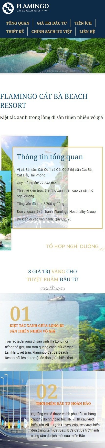 Landing Page FLAMINGO CÁT BÀ