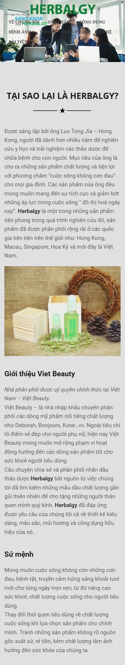 Landing Page DẦU THẢO DƯỢC HERBALGY