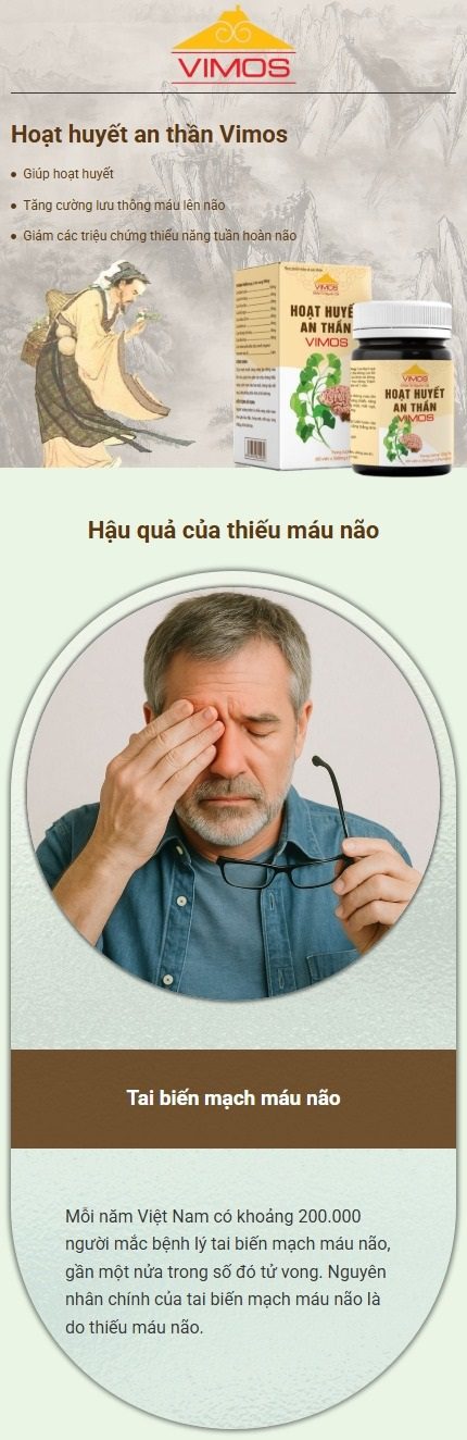 Landing Page Hoạt huyết an thần Vimos