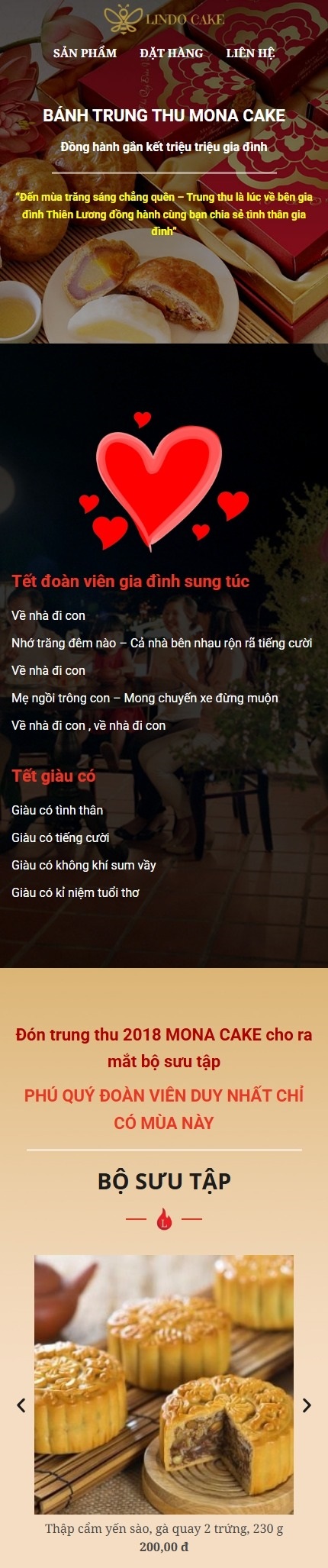 Landing Page BÁNH TRUNG THU